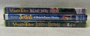 3 VeggieTales DVDs Holiday Double Feature, Jonah, Lord of the Beans - Imagen 1 de 10