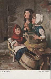 Künstler-AK Kinder - Puppe + Vogelkäfig -(P1004) - Verlag: Hanfstaengel Nr. 111 - Bild 1 von 1