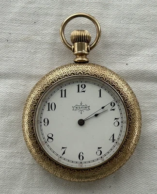 1895/96 Elgin Pocket Watch 7j. ~ 6 size ~ Fahy's 14k Extra G.F. Case Run's - Image 1 of 4