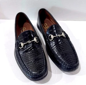 Allen Edmonds Herren 9 Grand Cayman Pferd Gebiss schwarz Leder Slipper Halbschuhe SCHÖN! - Bild 1 von 14