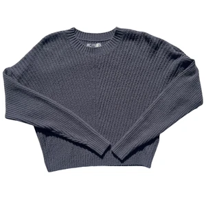 Hollister Women’s Ribbed Knit Sweater Gray Size Small Long Sleeve Pullover - Picture 1 of 6