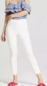 NWT Target A New Day White Denim Skinny Side/Ankle Zip Jeans (Size 16) - Picture 1 of 5
