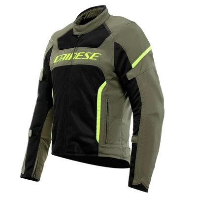 Motorcycle Jacket Man Dainese AIR FRAME 3 TEX Army Green/Black/Fluo Yellow Foto 1 de 4