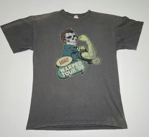 Vans Warped Tour 2008 VTG T Shirt Concert Y2K  Punk Rock Rare Size Medium - Picture 1 of 8