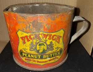 Vtg Pickwick Peanut Butter Tin By Kansas City Wholesale Grocery Co  - Picture 1 of 5
