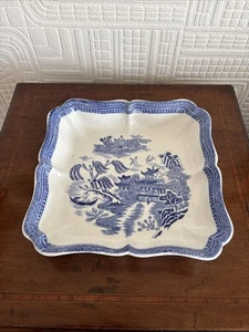 Vintage Cauldon Willow Pattern Ching Square Dish - Picture 1 of 9