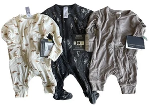 Modern Moments by Gerber 3 Sleep N Play Sleepers One Piece Size Newborn NWT - Picture 1 of 6