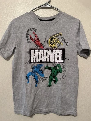 Marvel Superheroes Sequins Shirt XL 14 Youth Kids Thor Hulk Ironman BG28 - Image 1 of 4