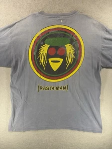 VTG 90s Rasta Man Shirt Mens Large Rastafari Reggae Beatnik Single Stitch - Picture 1 of 13
