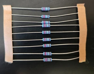 9pcs 12 ohm 1/4W 1% Metal Film Precision Axial Resistors ~ NEW ~ - Picture 1 of 1
