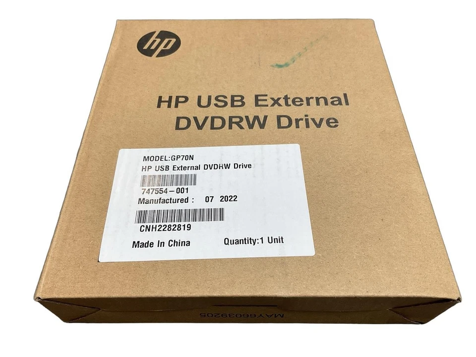 F2B56AA Nuevo HP USB Externo USB CDRW DVDRW GP70N Unidad Leer Escribir Foto 1 de 4