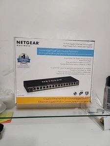 Netgear Business 16 Port Gigabit Ethernet Unmanaged Switch GS316PP NEW FREE ✈️ - Picture 1 of 9