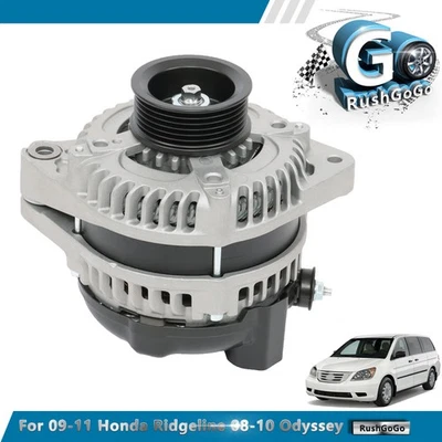 For 09-12 Acura RL TL 08-10 Honda Odyssey V6 3.5L 3.7L Alternator 130A 12V 11391 - Изображение 1 из 4