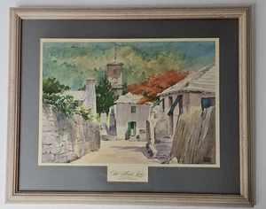 Adolph Treidler's Framed & Matted Art Print "Old Maid's Lane" St. Georges - Picture 1 of 24