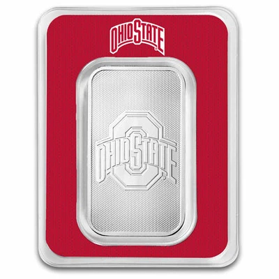 Barra de plata de la Universidad Estatal de Ohio de 1 oz (en TEP) Foto 1 de 4