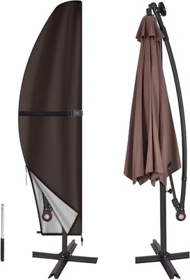 Cubierta de paraguas de patio impermeable al aire libre cubierta de paraguas cubierta de parasol de plátano para  Foto 1 de 4