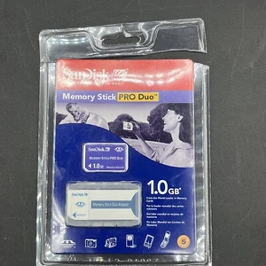 New SanDisk SDMSPD-1024-A10 1.0 GB MemoryStick Pro Duo Rare - Picture 1 of 4