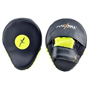 MaxxMMA Pro. Punch Mitts Black/Neon - Boxing Punching MMA Training Fitness