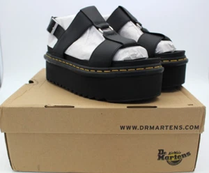 Sandalia de plataforma con correa de cuero negra Dr. Martens Francis para mujer - talla 10 - Imagen 1 de 5