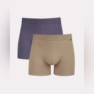 Hanes Explorer Premium Men's Trunks, Purple/Tan, 2-Pack - Small - Picture 1 of 7
