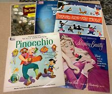 Lot of 5 Walt Disney LP Sleeping Beauty, Pinocchio, Peter & the Wolf, Nutcraker