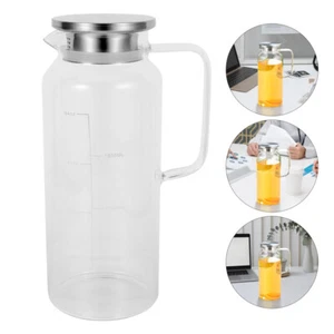 Cold Water Jug Glass Kettle with Lids for Fridge Ice Tea Pitchers - Picture 1 of 12