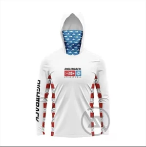 Mask Hoodie long sleeve Fishing shirt Clothing UPF50 UV outdoor sun protection - Picture 1 of 16