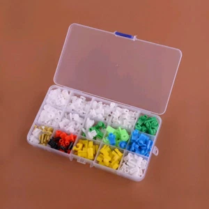 Mixed Plastic Auto Car Door Lock Rod Clips Fasteners Retainers Rivets Clip w/Box - Picture 1 of 12
