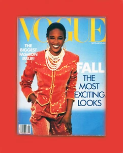 VOGUE-SEPTEMBER 1989-1ST AFRICAN/AMER SEPT Cover-NAOMI-LINDA-CHRISTY-TATJANA - Picture 1 of 12