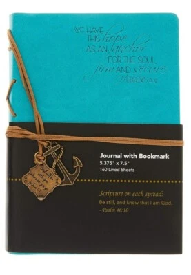 Divinity Boutique Journal, Hope as an Anchor with Aqua Charm (22875) 7.5 x 5 - Image 1 of 4