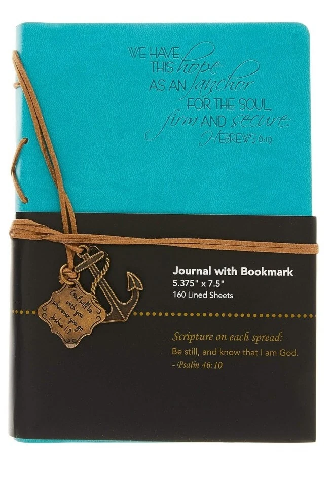 Divinity Boutique Journal, Hope as an Anchor with Aqua Charm (22875) 7.5 x 5 - Image 1 of 4