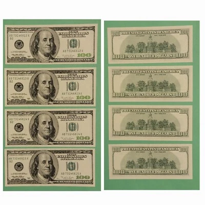 4-1996-$100 FRN Note Gem Crisp Uncirculated Consecutive#s Big Head Series "X" - Image 1 of 4