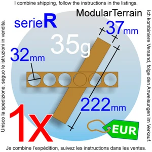 1x MDF Movement Tray 1x6 6x1 (R 5mm) 32mm Round Base Warhammer 40k - Bild 1 von 5