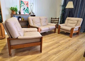 Parker Furniture "Rugby" 3-Piece Sofa Lounge Arm Chair/s MCM 80's -GOSFORD - Picture 1 of 15