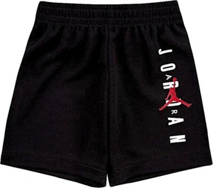 Nike Air Jordan Vertical Logo Mesh Shorts Big Kids Boys Size S Black/Red/White - Picture 1 of 3