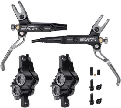 IIIPRO MTB Bike 4-Piston Hydraulic Disc Brake Lever Set Brake Caliper 800/1550mm - Image 1 of 4