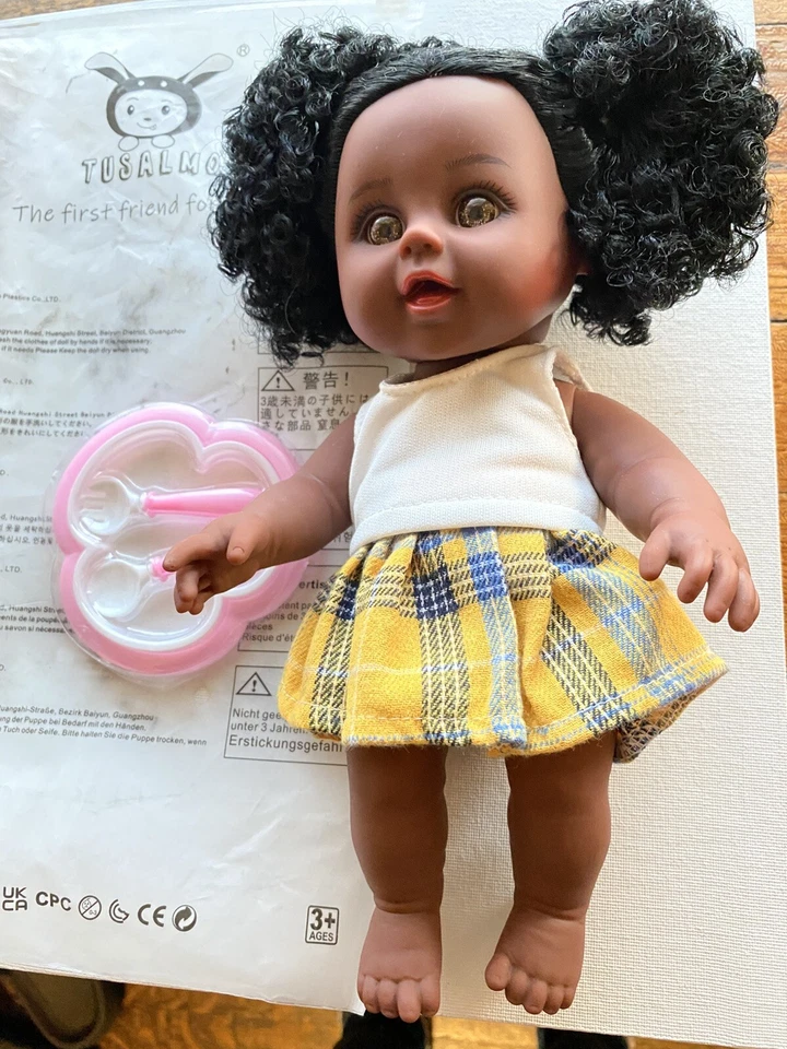 Виниловая юбка TUSALMO The First Friend For Baby Dolls афроамериканская желтая - Изображение 1 из 1