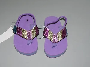 Infradito viola bambina con cinturino glitterato e cinturino alla caviglia taglia S 5/6 NUOVO - Foto 1 di 1