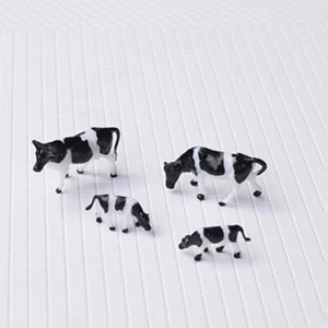 10pcs 1:87 Scale Soft Rubber DIY Cow Model Train Layout Model Building T-va - Picture 1 of 7
