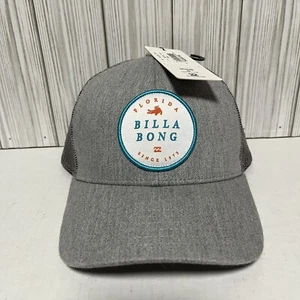 Billabong Hat Cap Snap Back Florida Trucker Gator Gray Patch - Picture 1 of 8