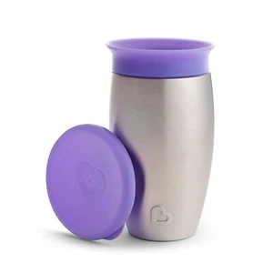 Munchkin Miracle Stainless Steel 360 Sippy Cup, 10 Ounce - Picture 1 of 5