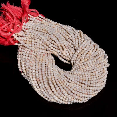 Cuentas facetadas con forma de moneda de ópalo rosa natural 3X3X2 mm hilo 12" EB-499 Foto 1 de 2