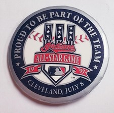Vintage 1997 MLB All-Star Game Button 7/8/97 Cleveland Indians Jacobs Field MINT