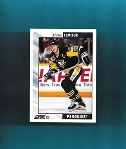 1992 Score Card # 390 MARIO LEMIEUX PITTSBURGH PENGUINS SHARP! - Picture 1 of 2