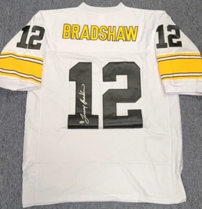 Terry Bradshaw signed Mitchell & Ness Steelers Jersey autograph Mounted Memories - Picture 1 of 9