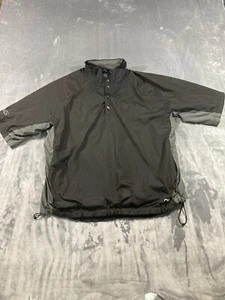 Ping Windbreaker Jacket Mens L Short Sleeve Button Up  Mock Neck Black Golf - Picture 1 of 16
