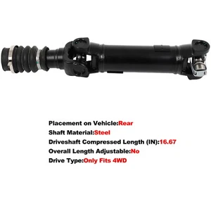 Rear Driveshaft Prop Shaft Assembly for Jeep TJ Wrangler 1997-2006 4WD L6 4.0L - Picture 1 of 9