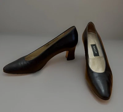Zapato de salón clásico Bally Tandag de cuero hecho en Italia talla 6,5 tacón negro para mujer’s Foto 1 de 4