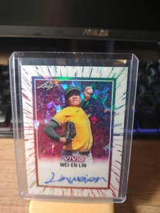 2025 Leaf Vivid Baseball -  Wei-En Lin White Crystal Auto #d 3/5 - Athletics - Picture 1 of 2