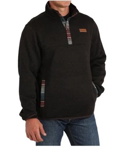 Cinch Mens Knit 1/4 Snap Pullover Sweater 3XL Brown Country Western New - Picture 1 of 10